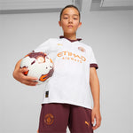 Puma Manchester City FC 23-24 Jr Away Jersey - PUMA White-Aubergine