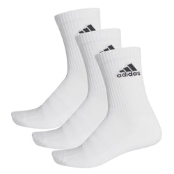 adidas Cushioned (3 Pack) Crew Training Socks - White