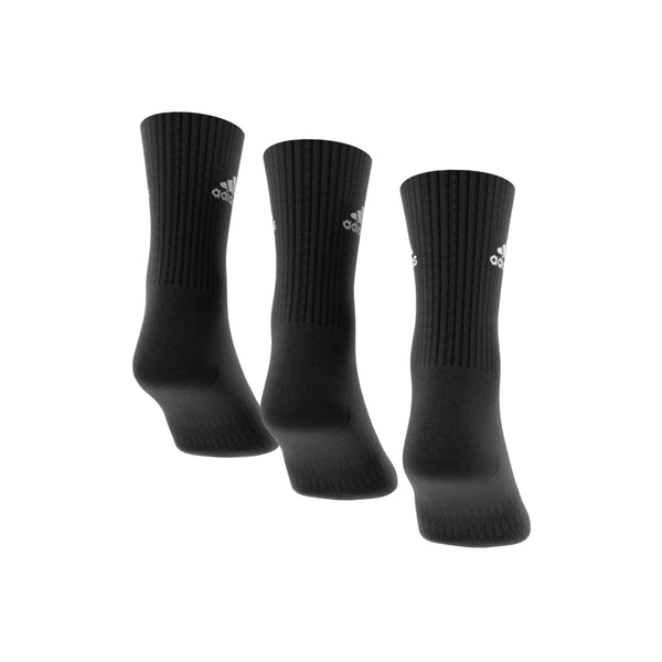 adidas Cushioned (3 Pack) Crew Training Socks - Black