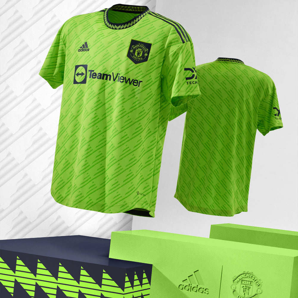 Adidas Manchester United Away Authentic Jersey 23 Green Night / S